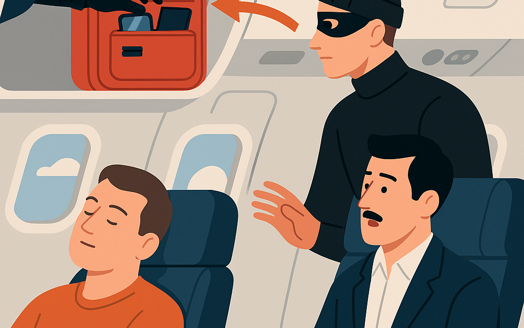 В самолётах участились случаи краж из ручной клади